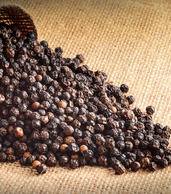 pepper corn on the sack background