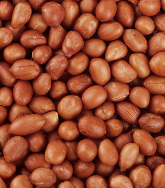 Close up peanuts background, top view, food background.